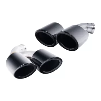 Exhaust Muffler Tips suitable for Porsche Cayenne 92A Facelift (10/2014-2017) GTS Design Piano Black