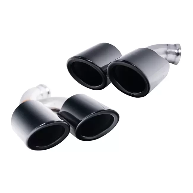 Exhaust Muffler Tips suitable for Porsche Cayenne 92A Facelift (10/2014-2017) GTS Design Piano Black