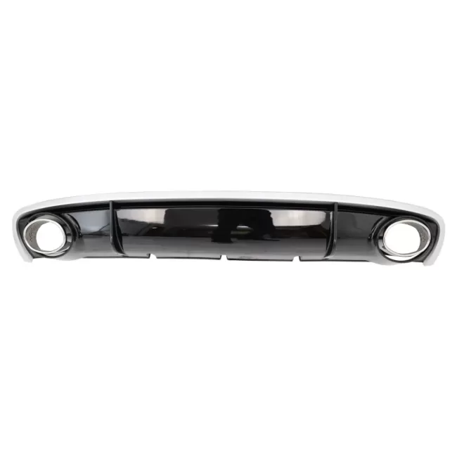 Rear Bumper Valance Diffuser & Exhaust Tips suitable for Audi A4 B8 B8.5 Limousine Avant Facelift (2012-2015) RS4 Design