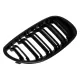 Central Kidney Grilles suitable for BMW 5 Series E60 E61 (2003-2009) Double Stripe M Design Piano Black