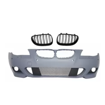Front Bumper with Central Kidney Grilles suitable for BMW 5 Series E60 E61 (2007-2010) M-Technik Design Without Fog lights