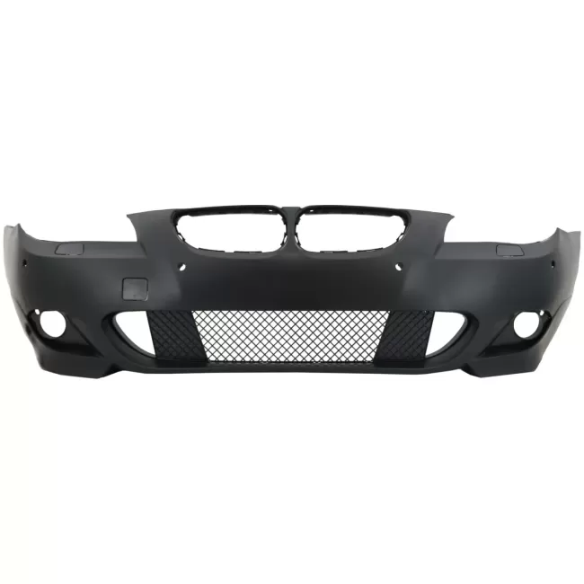 Front Bumper with Central Grille Shiny Black suitable for BMW 5 Series E60 E61 (2003-2007) M-Technik Design