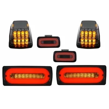 LED Taillights Light Bar with Rear Bumper Fog Lamp and Turning Lights Sequential Dynamic suitable for Mercedes G-class W463 (1989-2015)