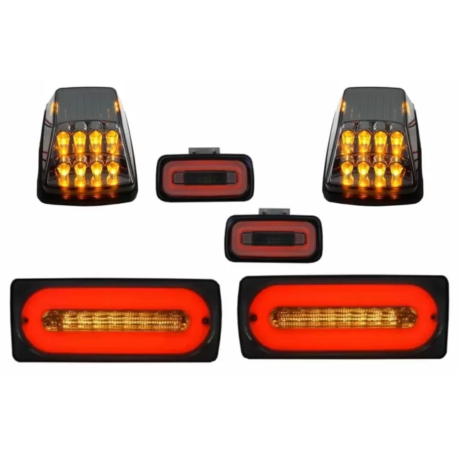 LED Taillights Light Bar with Rear Bumper Fog Lamp and Turning Lights Sequential Dynamic suitable for Mercedes G-class W463 (1989-2015)