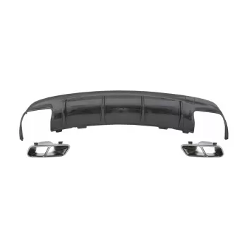 Rear Bumper Air Diffuser with Exhaust Muffler Tips Chrome suitable for Mercedes CLA W117 (2013-2018) Facelift CLA45 Carbon Design