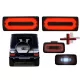 LED Taillights Light Bar with Rear Bumper Fog Lamp suitable for Mercedes G-class W463 (1989-2015) Smoke