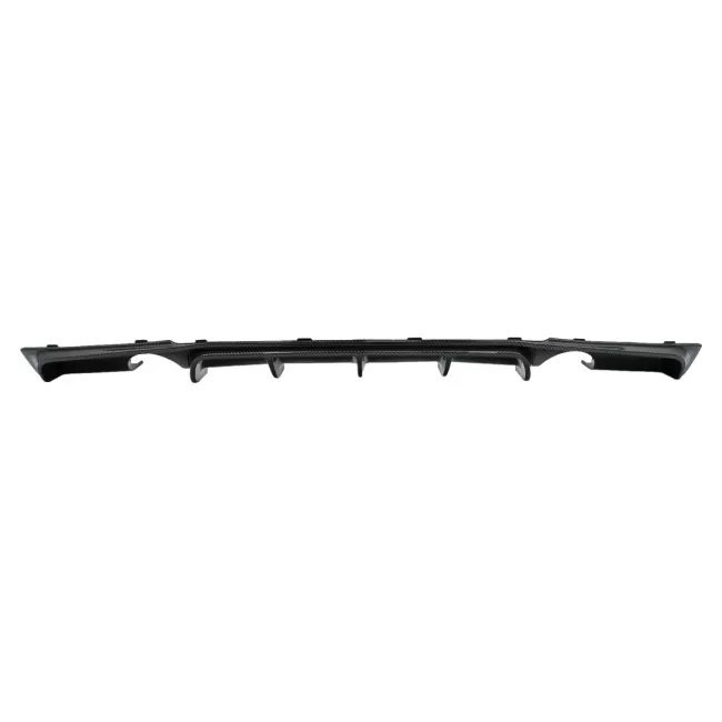 Rear Bumper Spoiler Valance Diffuser Double Outlet for Single Exhaust suitable for BMW 3 Series F30 F31 (2011-2019) M Performance Design Carbon Film Coating
