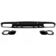 Bumper Valance Diffuser with Rear Bumper Flaps suitable for Mercedes C-Class C205 A205 Coupe Cabriolet (2014-2019) Facelift C63S Design