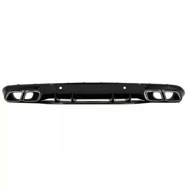 Bumper Valance Diffuser with Rear Bumper Flaps suitable for Mercedes C-Class C205 A205 Coupe Cabriolet (2014-2019) Facelift C63S Design