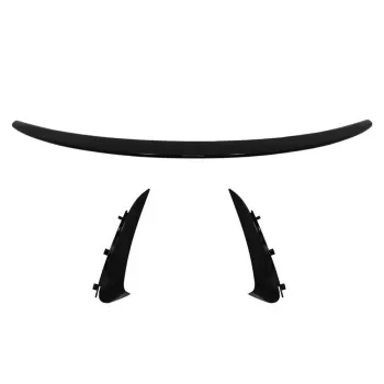 Trunk Boot Spoiler with Rear Bumper Flaps Side Fins Flics suitable for Mercedes C-Class Coupe C205 (2014-2019) Piano Black