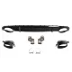 Rear Bumper Valance Diffuser & Exhaust Tips suitable for Audi A4 B8 B8.5 Limousine Avant Facelift (2012-2015) RS4 Design Black