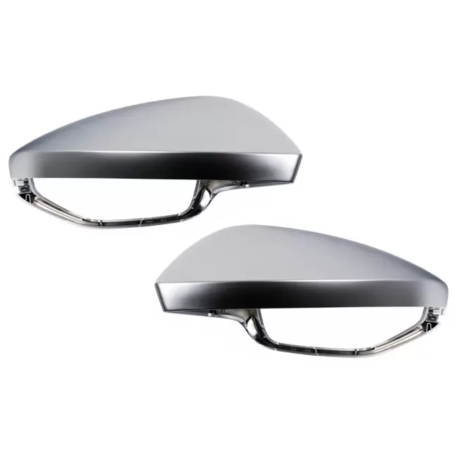 Mirror Covers Caps suitable for Audi A7 4K8 (2018-Up) A6 C8 (2019-2025) LHD Silver
