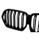 Central Kidney Grilles suitable for BMW X6 G06 (2019-2022) Double Stripe Piano Black