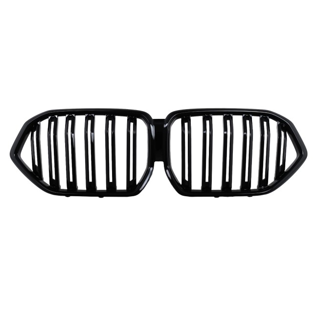 Central Kidney Grilles suitable for BMW X6 G06 (2019-2022) Double Stripe Piano Black