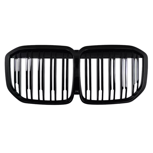 Central Kidney Grille suitable for BMW X7 G07 (2018-2022) Double Stripe Piano Black