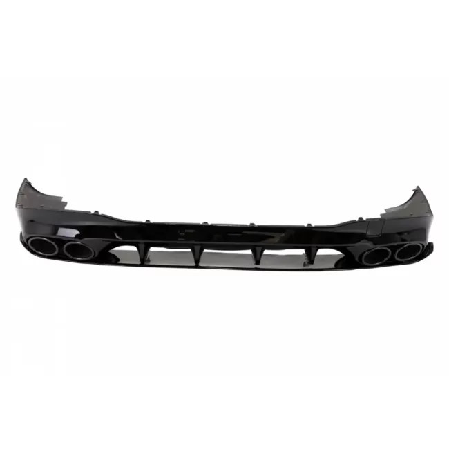 Rear Diffuser and Exhaust Tips suitable for Mercedes CLA X118 Shooting Brake C118 Coupe Sport Line (2019-06.2025) CLA45S Design Aerodynamic Night Package