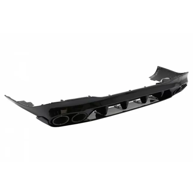 Rear Diffuser and Exhaust Tips suitable for Mercedes CLA X118 Shooting Brake C118 Coupe Sport Line (2019-06.2025) CLA45S Design Aerodynamic Night Package