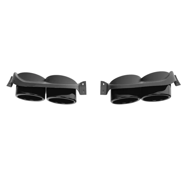 Exhaust Muffler Tips Ornaments suitable for VW Golf 7 7.5 (2012-2020) R Design Black
