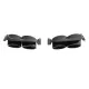 Exhaust Muffler Tips Ornaments suitable for VW Golf 7 7.5 (2012-2020) R Design Black