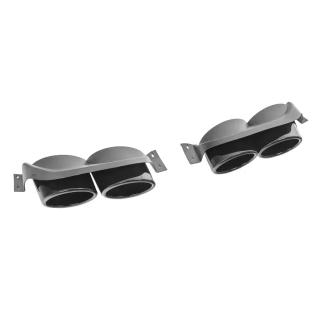 Exhaust Muffler Tips Ornaments suitable for VW Golf 7 7.5 (2012-2020) R Design Black
