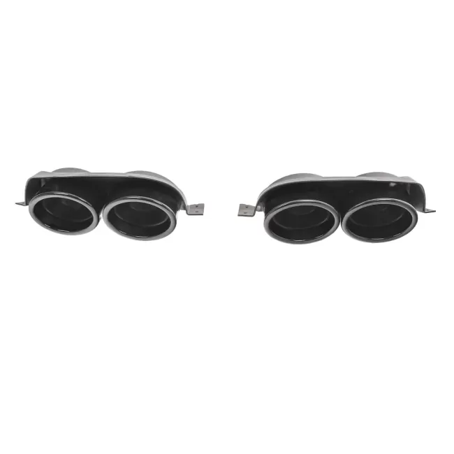 Exhaust Muffler Tips Ornaments suitable for VW Golf 7 7.5 (2012-2020) R Design Black