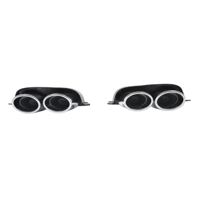 Exhaust Muffler Tips Ornaments suitable for VW Golf 7 7.5 (2012-2020) R Design Chrome