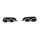 Exhaust Muffler Tips Ornaments suitable for VW Golf 7 7.5 (2012-2020) R Design Chrome