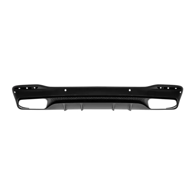 Rear Diffuser with Silver Exhaust Muffler Tips suitable for Mercedes GLE W167 SUV V167 Sport Line (2019-Up) GLE53 Design