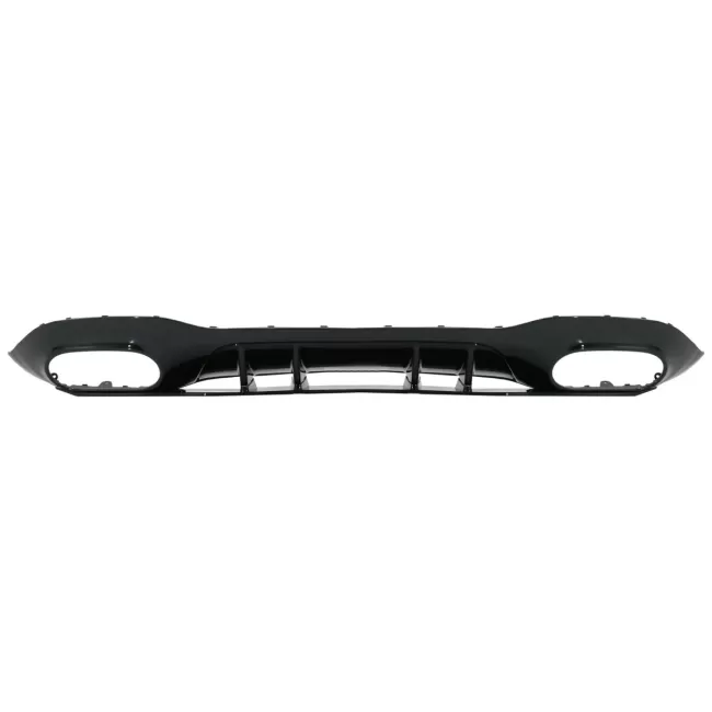 Rear Bumper Valance Diffuser suitable for Mercedes A-Class W177 Hatchback (2018-Up) Black Exhaust Muffler Tips