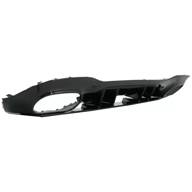 Rear Bumper Valance Diffuser suitable for Mercedes A-Class W177 Hatchback (2018-Up) Black Exhaust Muffler Tips