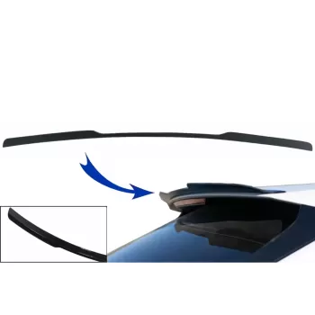 Roof Spoiler Cap suitable for Audi Q8 SUV (2018-up) Sport Design Piano Black Add-On