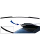 Roof Spoiler Cap suitable for Audi Q8 SUV (2018-up) Sport Design Piano Black Add-On