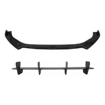 Front Bumper Lip Extension Spoiler with Rear Bumper Extension Splitter suitable for VW Golf 7.5 GTI (2017-2020) Black