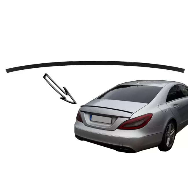 Trunk Spoiler suitable for Mercedes CLS Class W218 Limousine (2010-2018) Piano Black