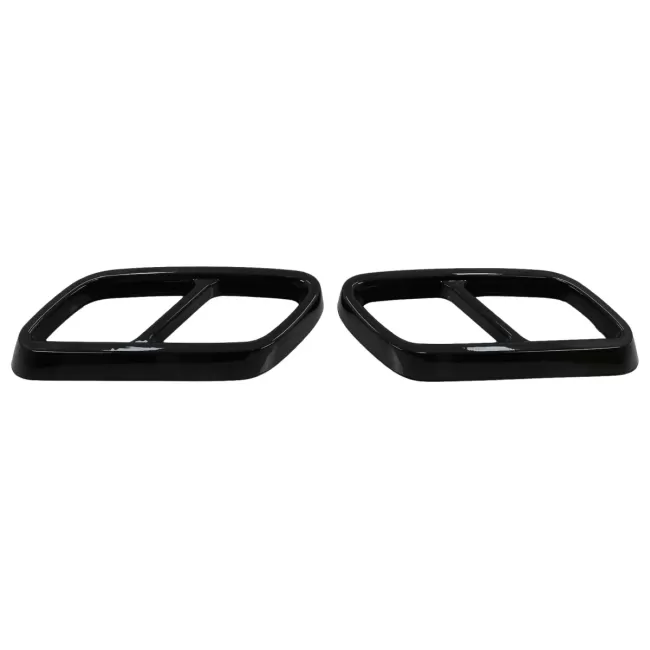 Muffler Tips Frames suitable for Mercedes C-Class W206 S206 Sport Line (2021-Up) Piano Black