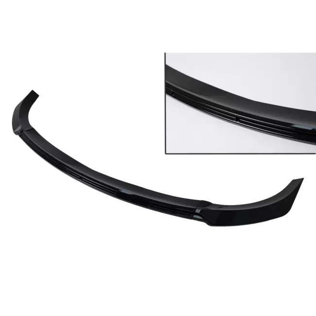 Front Bumper Spoiler Lip suitable for Tesla Model Y (2020-Up) Piano Black Add-On