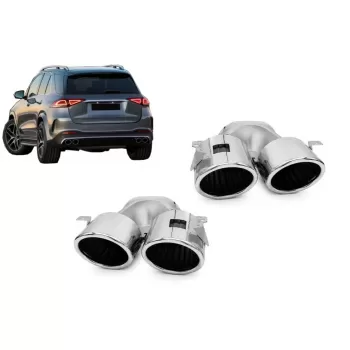 Exhaust Muffler Tips suitable for Mercedes GLE W167 GLE Coupe C167 GLS  AMG GT 4-Door X290 (2019-Up)