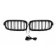 Central Kidney Grilles with LED suitable for BMW 3 Series F30 F31 (2011-2019) Double Stripe