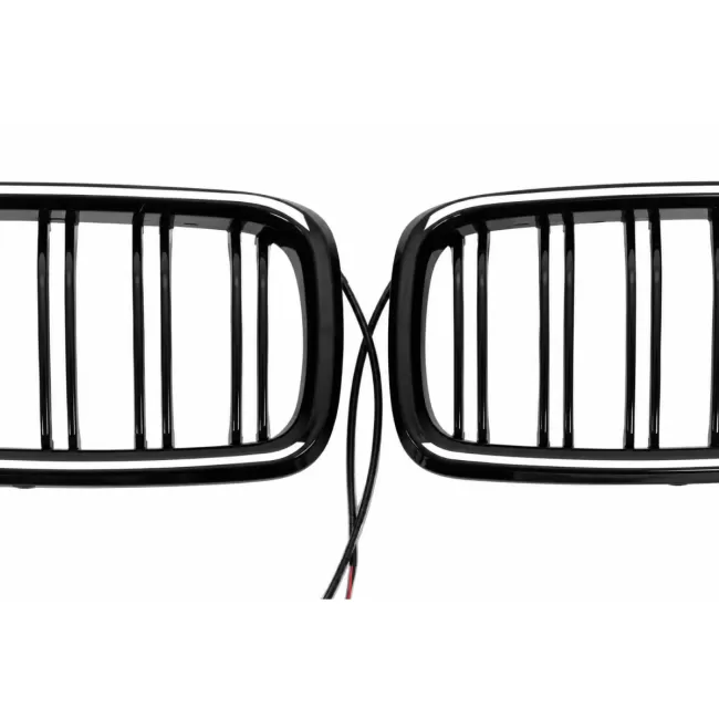Central Kidney Grilles with LED suitable for BMW 3 Series F30 F31 (2011-2019) Double Stripe