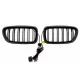 Central Kidney Grilles with LED suitable for BMW 5 Series F10 F11 (2010-2017) Double Stripe