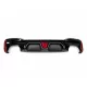Rear Bumper Diffuser with LED suitable for BMW 5 Series G30 G31 Limousine Touring (2017-2024) M5 Design Carbon Insertion