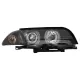 Headlights LED Angel Eyes suitable for BMW E46 Limousine Touring (1998-2001) Black