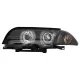 Headlights LED Angel Eyes suitable for BMW E46 Limousine Touring (1998-2001) Black