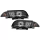Headlights LED Angel Eyes suitable for BMW E46 Limousine Touring (1998-2001) Black