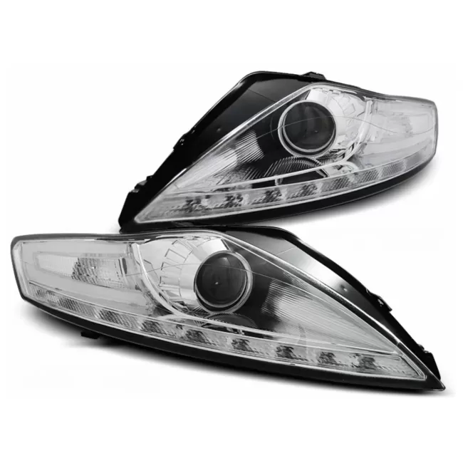 LED DRL Headlights suitable for Ford Mondeo MK4 (07.2007-11.2010) Chrome