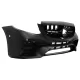 Front Bumper with Diffuser and Exhaust Muffler Tips suitable for Mercedes E-Class C238 A238 (2016-up) E63 Design Black Chrome