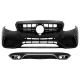 Front Bumper with Diffuser and Exhaust Muffler Tips suitable for Mercedes E-Class C238 A238 (2016-up) E63 Design Black Chrome