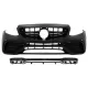 Front Bumper with Rear Diffuser and Exhaust Muffler Tips Chrome suitable for Mercedes E-Class W213 (2016-2019) E63 Design Black Edition