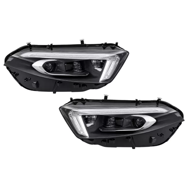 Full LED Headlights suitable for Mercedes A-Class W177 V177 (2018-2022) Conversion from Halogen to LED
