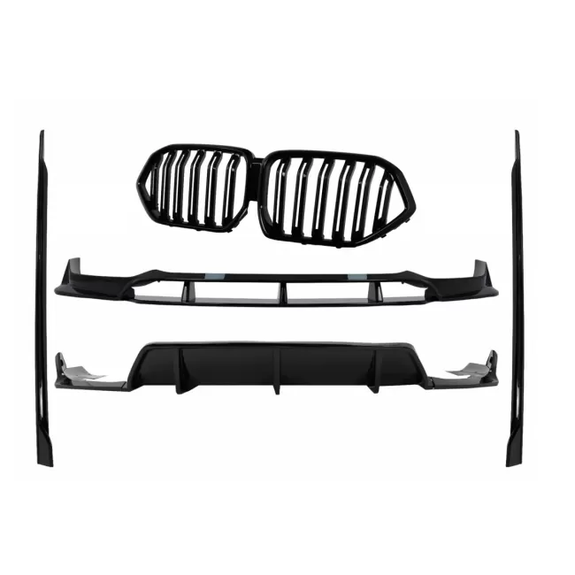 Aero Body Kit suitable for BMW X6 G06 (10.2019-03.2023) M-Tech Black Knight Design Piano Black